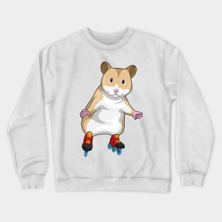 Hamster Inline skating Roller skates Crewneck Sweatshirt